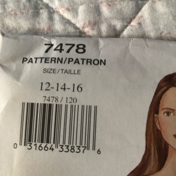 Very Easy Very Vogue Sewing Pattern 7478-12-14-16- hard to find pattern - Picture 5 of 7